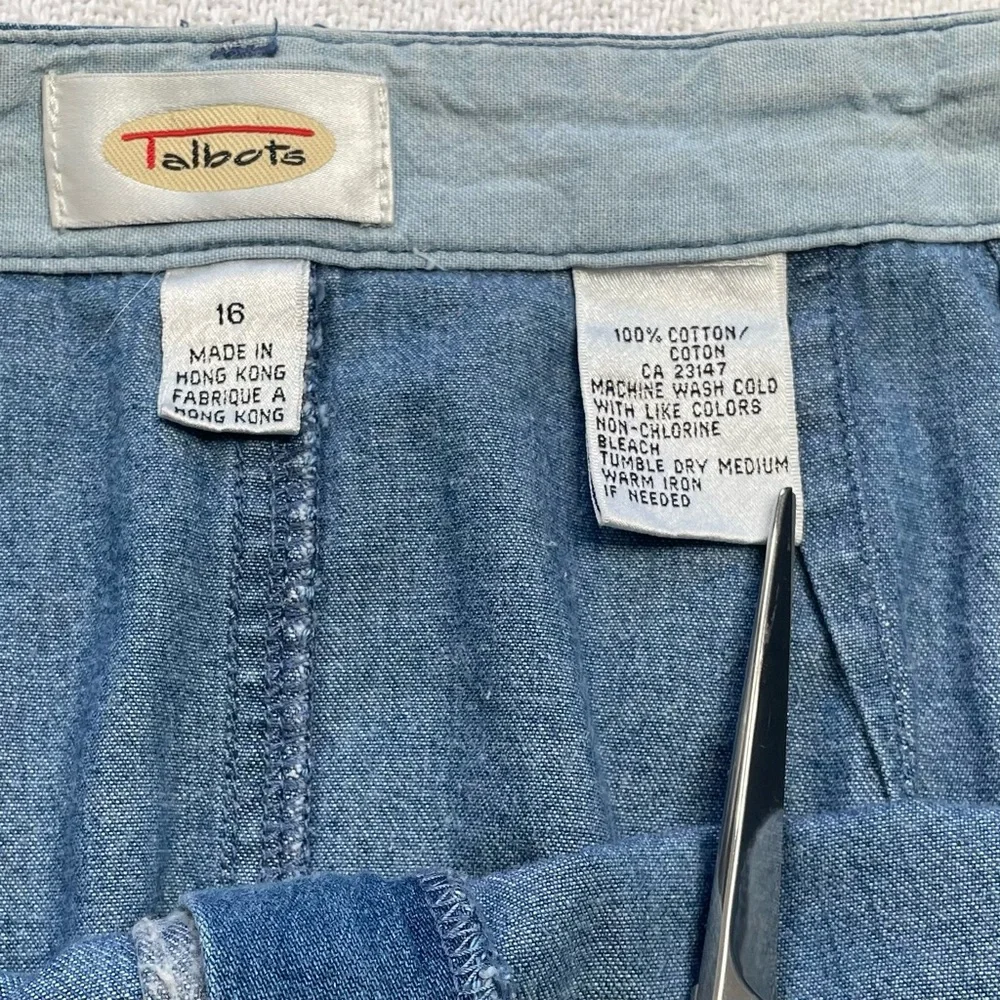 Talbots Blue Denim‎ Straight Mini Skirt~  Size 16~ Casual